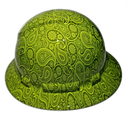 Green Apple Brad Paisleys Custom Hydro Dipped Full Brim Hard Hat - Left Side View