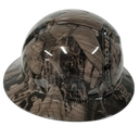Morning Wood Bad Bones Woody Custom Hydro Dipped Full Brim Hard Hat - Left Side View