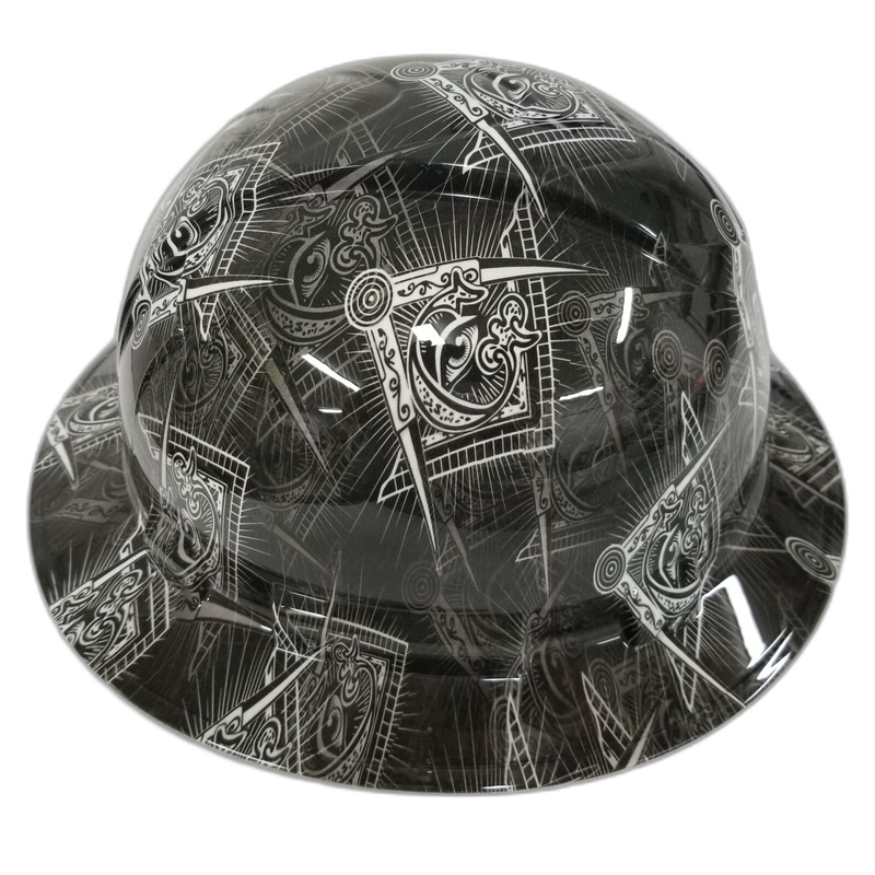 Masonic All-Seeing Eye hard hat left side view