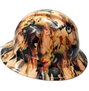 Human Reign Camo Crazy Custom Hydro Dipped Full Brim Hard Hat - Left Side View