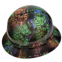 Leprechaun Irish Lucky Custom Hydro Dipped Full Brim Hard Hat - Left Side View