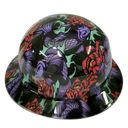 Japanese Koi Fish Tattoo Art Custom Hydro Dipped Full Brim Hard Hat - Left Side View