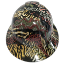 Animal Wild Kingdom Print Snake Skin Custom Hydro Dipped Full Brim Hard Hat - Left Side View