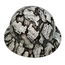 Off Road Truck Camo Custom Hydro Dipped Full Brim Hard Hat - Left Side View