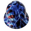 American Thunder USA Lightning Custom Hydro Dipped Full Brim Hard Hat - Left Side View