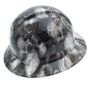 3D Bone Head Skulls Custom Hydro Dipped Full Brim Hard Hat - Left Side View