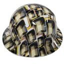Hollywood Superstar Flash Cubes Custom Hydro Dipped Full Brim Hard Hat - Left Side View