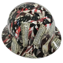 Constitutional Amendments USA 2Nd Custom Hydro Dipped Full Brim Hard Hat - Left Side View