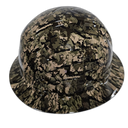 Bottomland True Bark Camo Custom Hydro Dipped Full Brim Hard Hat - Left Side View