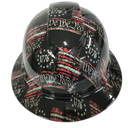 1776 We The People USA America Custom Hydro Dipped Full Brim Hard Hat - Left Side View