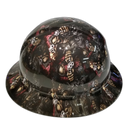 Shadow Assassin Art Custom Hydro Dipped Full Brim Hard Hat - Left Side View