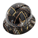 U.S. Army Badges Armed Services Custom Hydro Dipped Full Brim Hard Hat - Left Side View