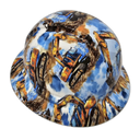 Excavators Construction World Custom Hydro Dipped Full Brim Hard Hat - Left Side View