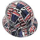 45 47 President Custom Hydro Dipped Full Brim Hard Hat - Left Side View