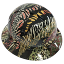Animal Wild Kingdom Print Snake Skin Custom Hydro Dipped Full Brim Hard Hat - Right Side View