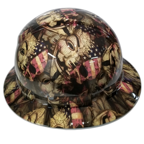 Anonymous AMERICAN PATRIOT EDITION Custom Hydro Dipped Full Brim Hard Hat - Right Side View