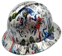 Rock Zombie F**K Yeah Custom Hydro Dipped Full Brim Hard Hat - Right Side View