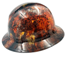 Rust Bucket Head Patina Custom Hydro Dipped Full Brim Hard Hat - Right Side View
