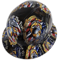 Home Of The Free Because Of The Brave Custom Hydro Dipped Full Brim Hard Hat - Right Side View