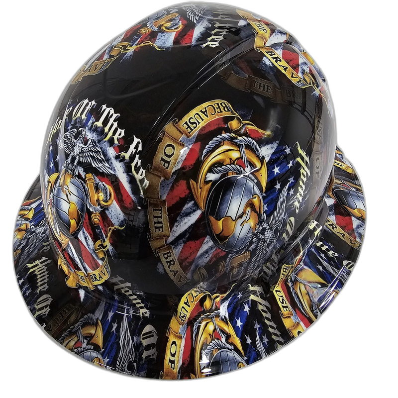 Marine Corps Eagle Globe Anchor hard hat right side view
