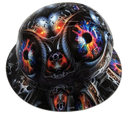 The Eyes Have It Skulls N Eyes Custom Hydro Dipped Full Brim Hard Hat - Right Side View