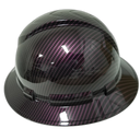 Purple Carbon Fiber Straight Lace Custom Hydro Dipped Full Brim Hard Hat - Right Side View