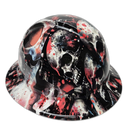 Boody Skull Abstract Skulls Skull Camo Custom Hydro Dipped Full Brim Hard Hat - Right Side View