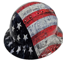 American Metal USA Flag American Custom Hydro Dipped Full Brim Hard Hat - Right Side View