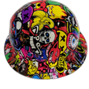 Sticker Bomb Custom Hydro Dipped Full Brim Hard Hat - Right Side View
