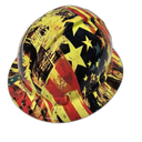 Old School Vintage American Soldier Custom Hydro Dipped Full Brim Hard Hat - Right Side View