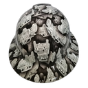Off Road Truck Camo Custom Hydro Dipped Full Brim Hard Hat - Right Side View