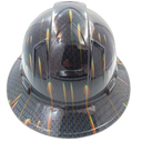 Honeycomb Carbon Custom Hydro Dipped Full Brim Hard Hat - Right Side View