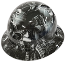 Ride Or Die Outlaw Biker Custom Hydro Dipped Full Brim Hard Hat - Right Side View