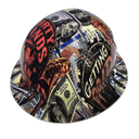 Oilfield Dirty Hands Clean Money custom hydro dipped hard hat - right side