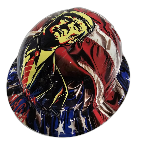 Ultra 2024 Pop Art Custom Hydro Dipped Full Brim Hard Hat - Right Side View