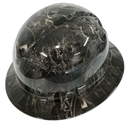 Top Hat Spider Web Skulls Custom Hydro Dipped Full Brim Hard Hat - Right Side View