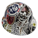 Usa Constitution Custom Hydro Dipped Full Brim Hard Hat - Right Side View