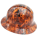 Dealers Choice Orange Custom Hydro Dipped Full Brim Hard Hat - Right Side View