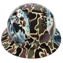 Drake Duck Hunter Chasing Bands Custom Hydro Dipped Full Brim Hard Hat - Right Side View