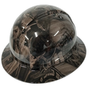 Morning Wood Bad Bones Woody Custom Hydro Dipped Full Brim Hard Hat - Right Side View