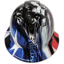 Jesus One Nation Under God Custom Hydro Dipped Full Brim Hard Hat - Right Side View