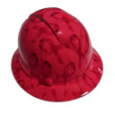 Hot Pink Breast Cancer Awareness Custom Hydro Dipped Full Brim Hard Hat - Right Side View