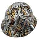 Snow Owl Camo Nature Animals Custom Hydro Dipped Full Brim Hard Hat - Right Side View