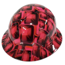 Hot Pink Hollywood Flash Cubes Custom Hydro Dipped Full Brim Hard Hat - Right Side View