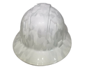 Military Antarctica Digital Camo Custom Hydro Dipped Full Brim Hard Hat - Right Side View
