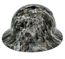 White Flames Custom Hydro Dipped Full Brim Hard Hat - Right Side View