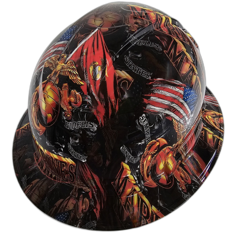 USMC Marines Semper Fi hard hat right side view
