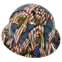 Don't Tread On Me American Flag Custom Hydro Dipped Full Brim Hard Hat - Right Side View
