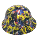 Don'T Tread On Me USA Flag Custom Hydro Dipped Full Brim Hard Hat - Right Side View
