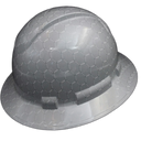 White Hex Carbon Fiber Custom Hydro Dipped Full Brim Hard Hat - Right Side View